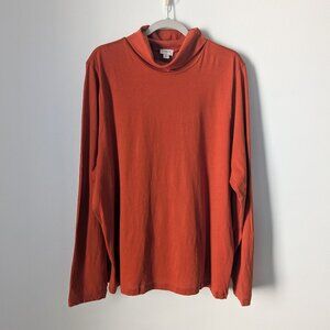 NWT J. Crew Tissue Turtleneck in Burnt Orange